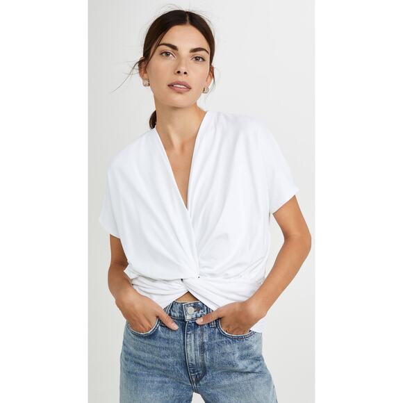 Susana Monaco Twist Front Dolman Top Sugar - L - Picture 1 of 5